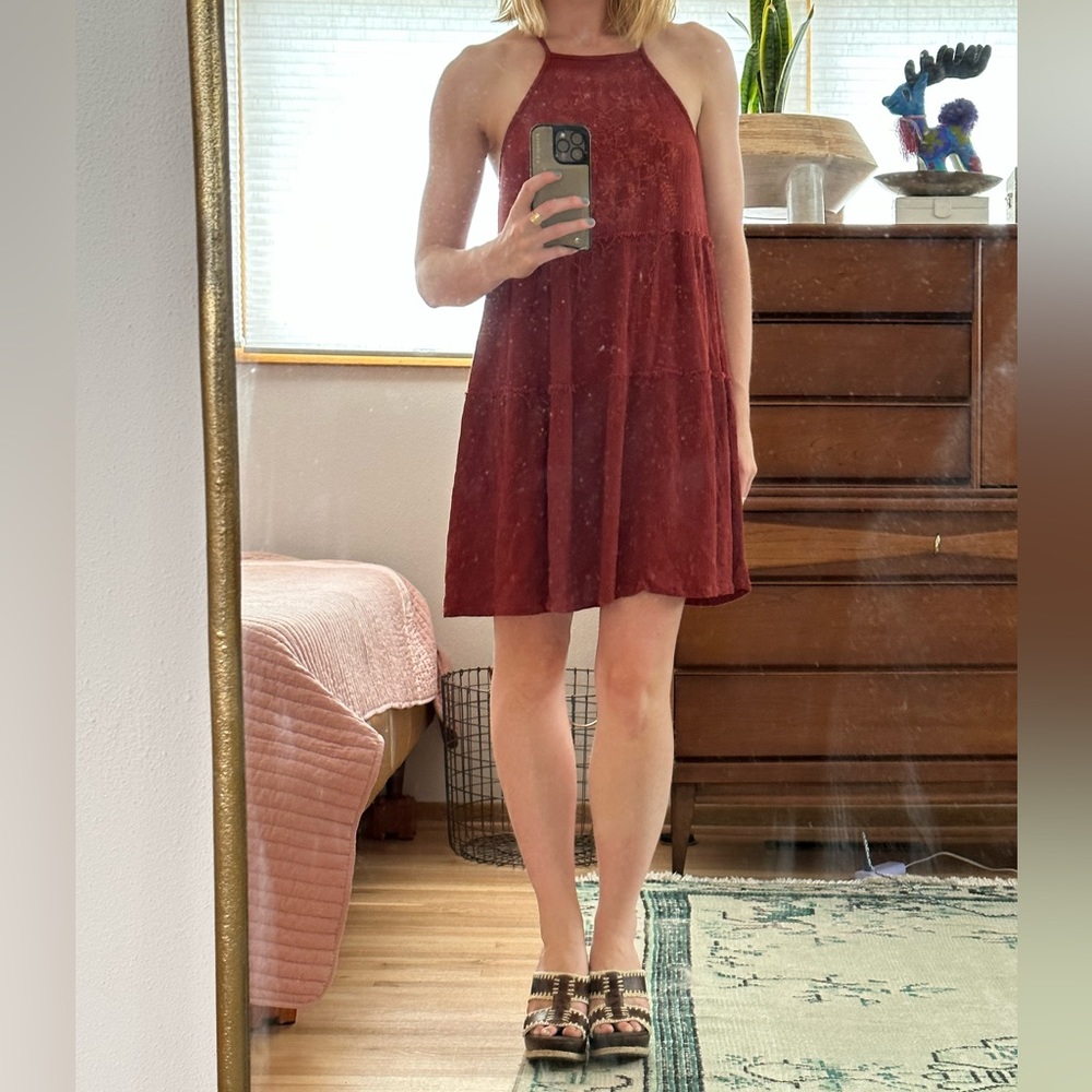 Mossimo Red Floral Mini Dress